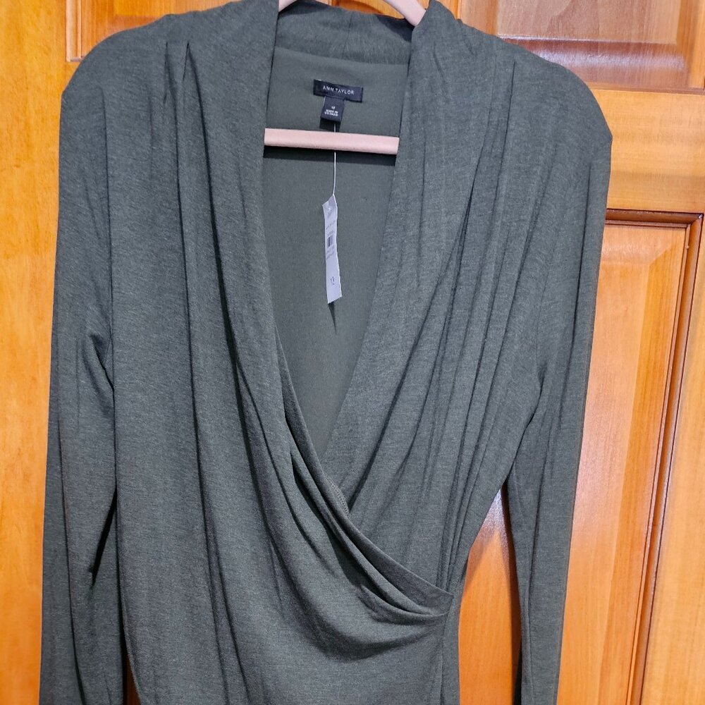 Ann Taylor Olive Green Dress